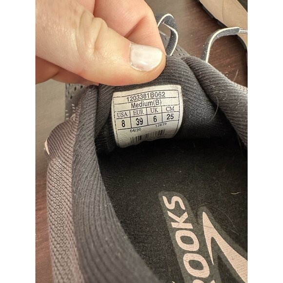 Brooks Ghost 13 Running Shoes Womens Size 8 BLACK PEARL Athletic Trainers - Picture 5 of 10